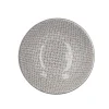 Schale China, Tief, Perlen, Dunkelgrau/wss, 13 Cm