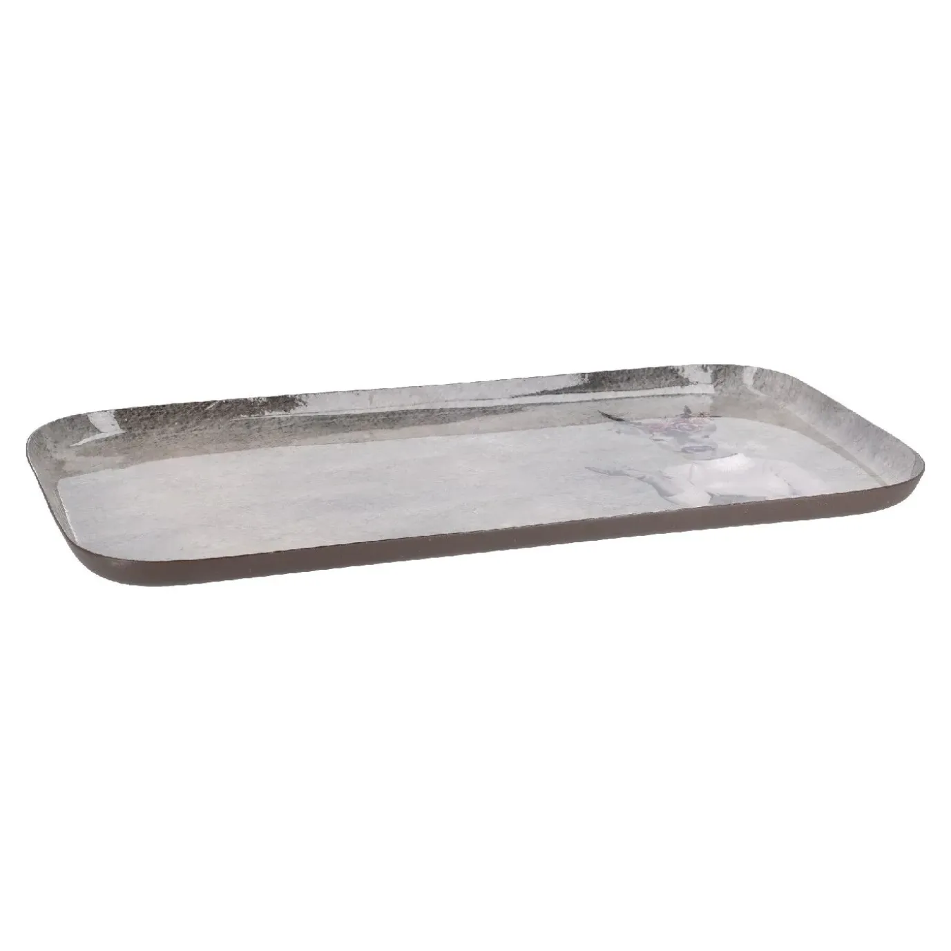 Schale Motiv, Hirsch/Blumen, 30 X 16 Cm