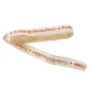 Schleifenband Frohe Weihnachten, Creme/rot, 3 M