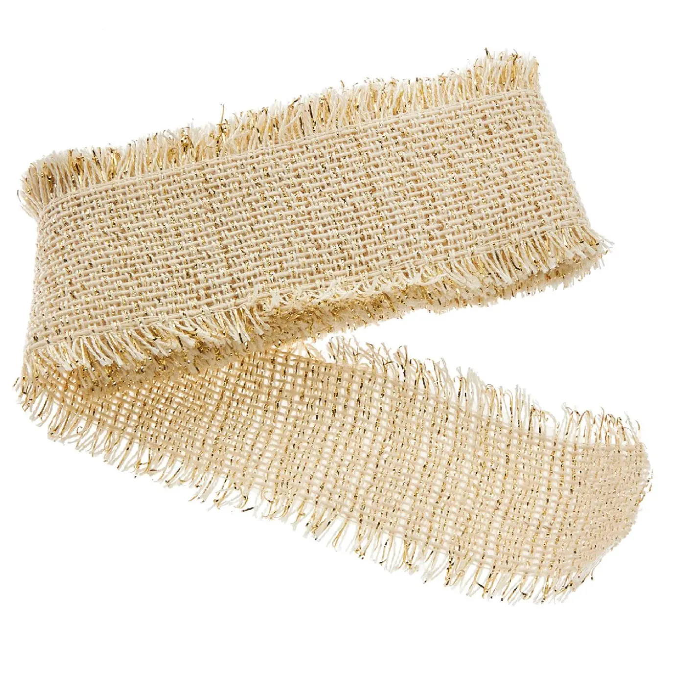 Schleifenband Lurex, Creme, 2 M