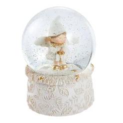 Schneekugel Engel Mit Mütze, Geschenk, 6.5 X 9 Cm