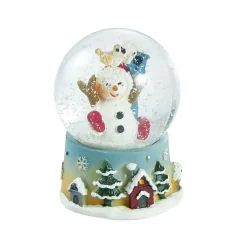 Schneekugel Figur, Schneemann/Mütze, 4.5 X 6 Cm