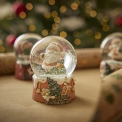 Schneekugel Weihnachtsmann, Sack, 6.5 X 9 Cm