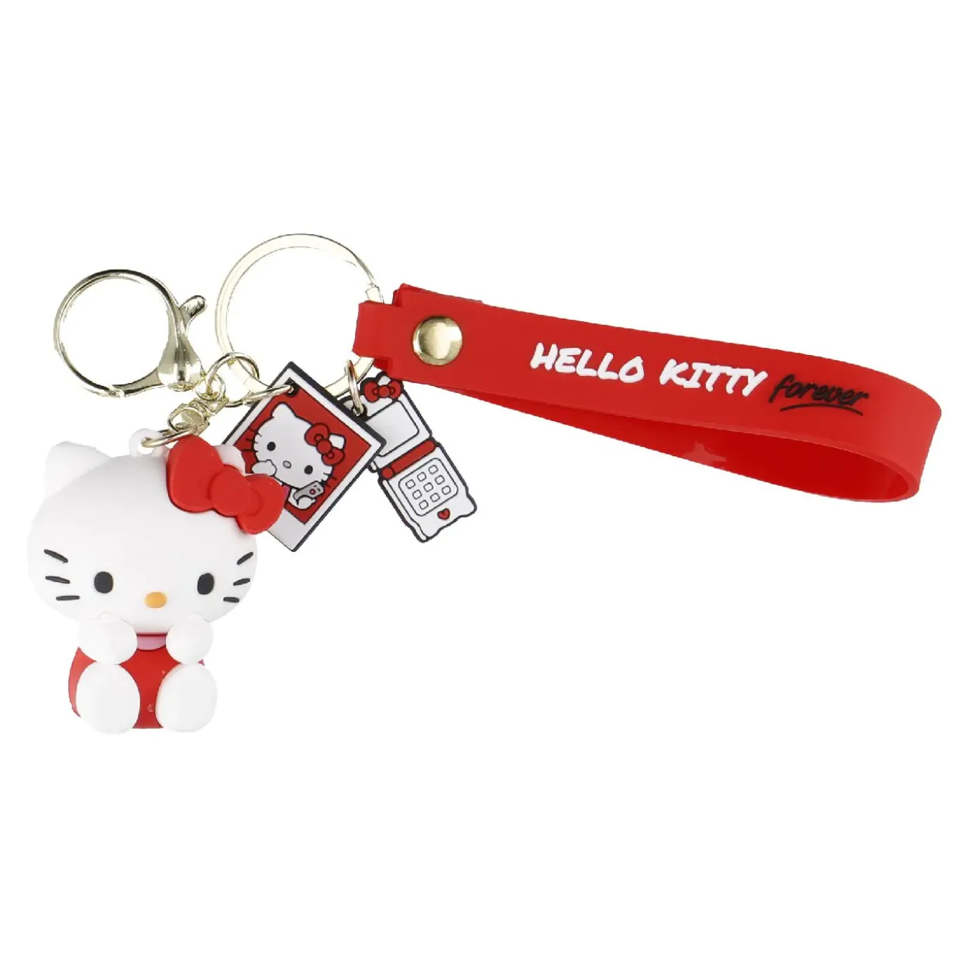 Schüsselanhänger Hello Kitty, Rot
