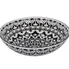 Schüssel China, Flach, Orient, Schw/wss, 23 Cm