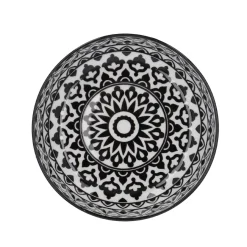 Schüssel China, Flach, Orient, Schw/wss, 23 Cm
