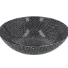 Schüssel China, Flach, Perlen, Schw/wss, 23 Cm