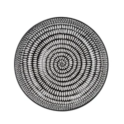 Schüssel China, Flach, Stäbchen/Kreis, Schw/wss, 23 Cm