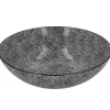 Schüssel China, Flach, Striche, Schw/wss, 23 Cm