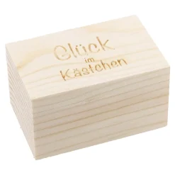 Schwein In Holzbox, 5 Cm