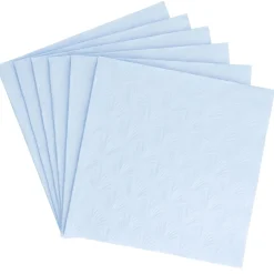 Serviette Artdeco, Prägung, Hellblau, 16 Stück