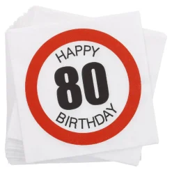 Servietten, 20 Stück, 80 Jahre