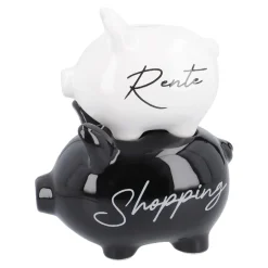 Spardose 2er Schwein, Rente/Shopping