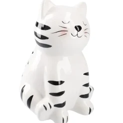 Spardose Katze, Schwarz, 17.5 Cm