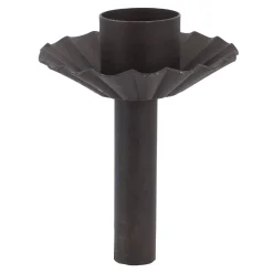Stabkerzenhalter Stecker, Riffel, Dunkelbraun