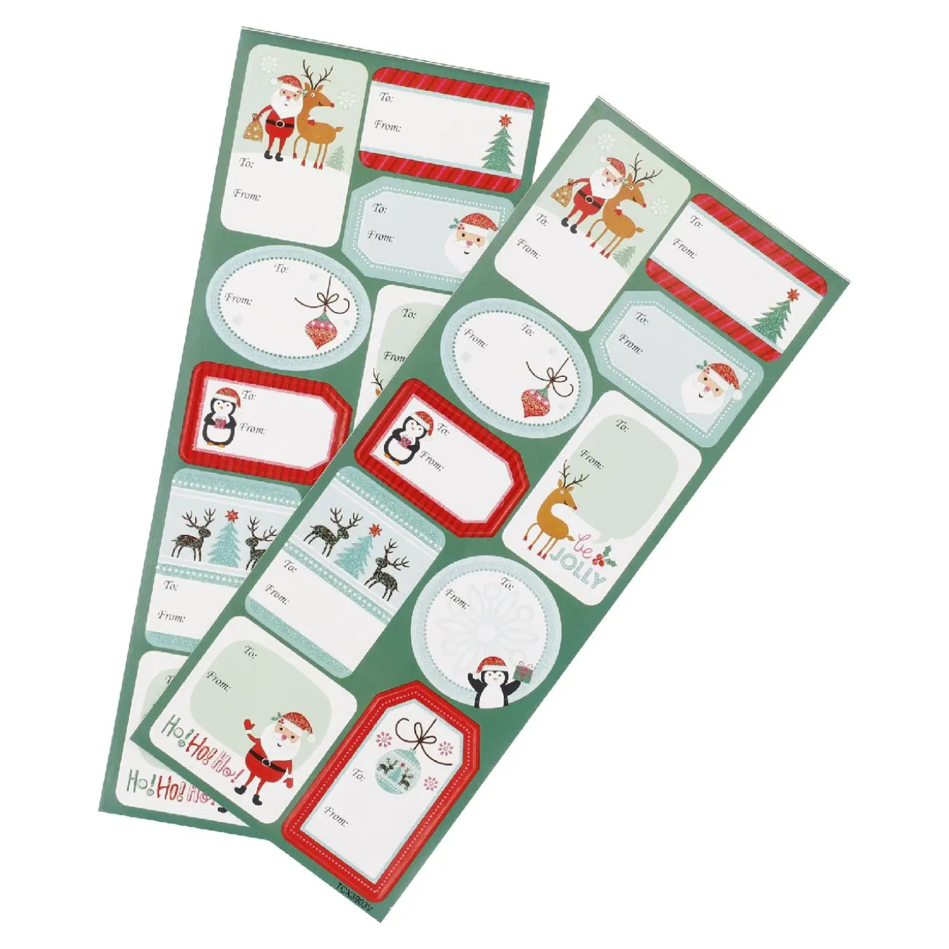 Sticker-Set Xmas, Santa/grün