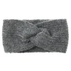 Stirnband Melange Mit Knoten, Dunkelgrau