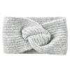 Stirnband Melange Mit Knoten, Hellgrau