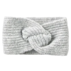 Stirnband Melange Mit Knoten, Hellgrau