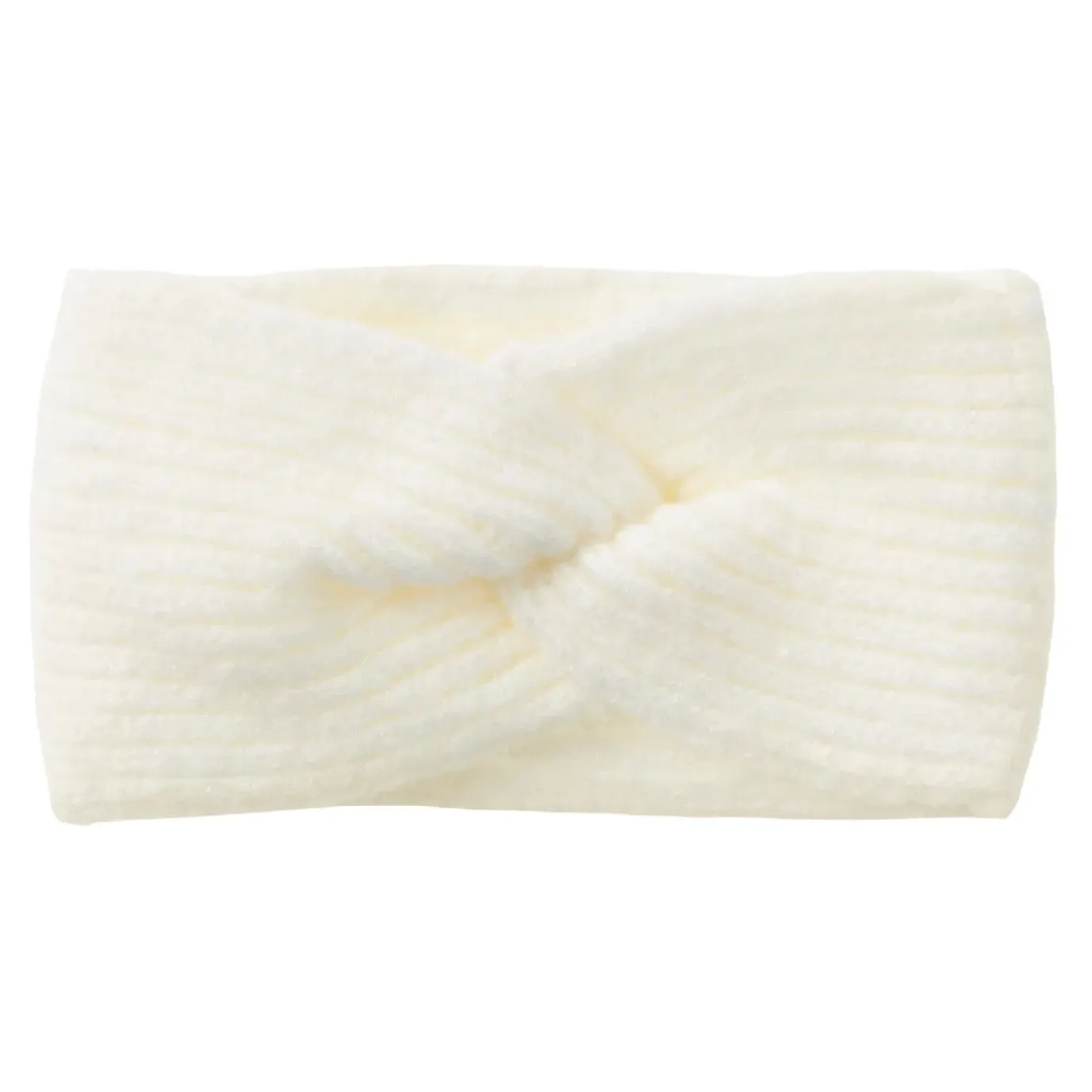 Stirnband Melange Mit Knoten, Offwhite
