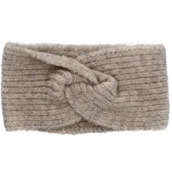 Stirnband Melange Mit Knoten, Beige