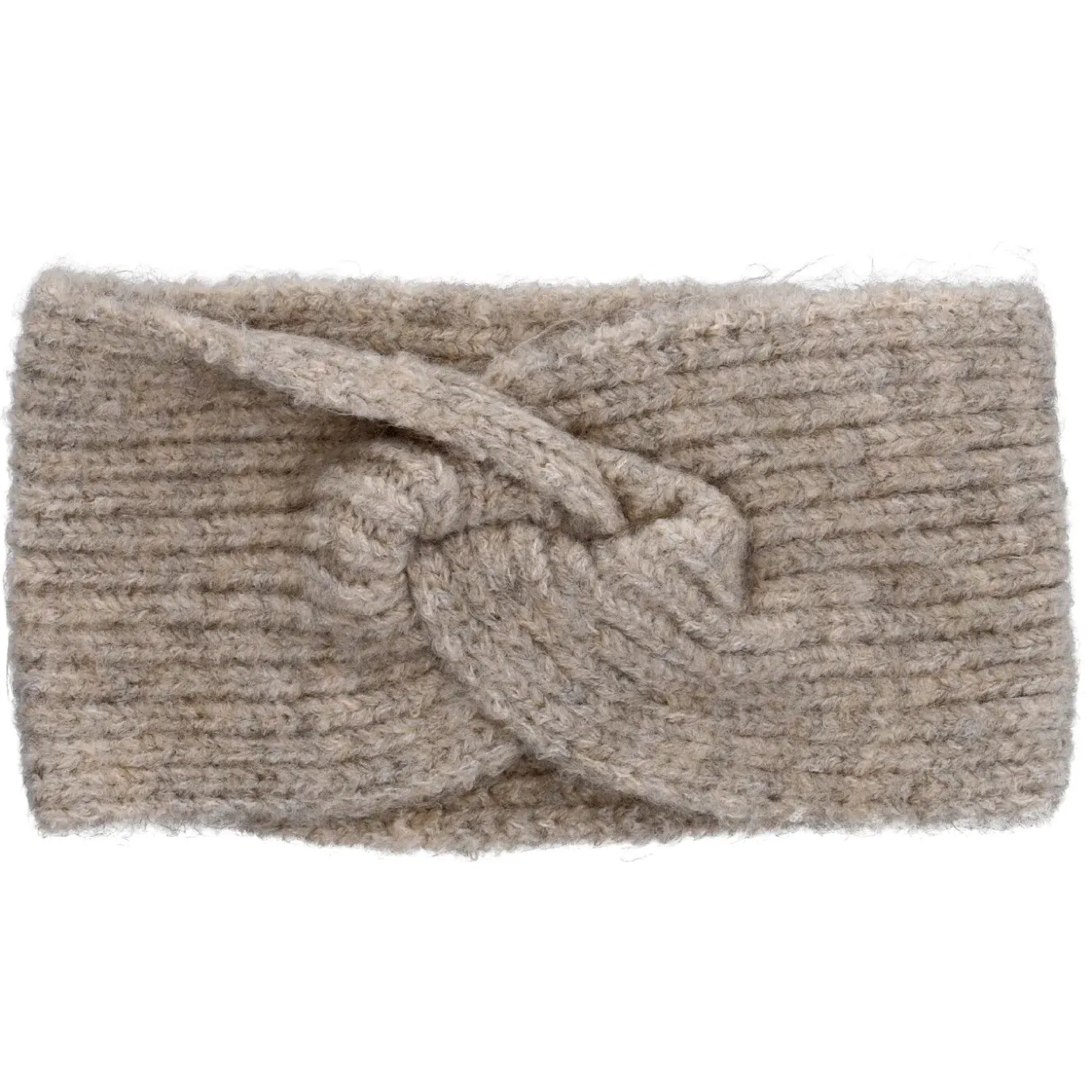 Stirnband Melange Mit Knoten, Beige