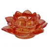 Teelichthalter Lotus, Orange, 11 X 5.5 Cm