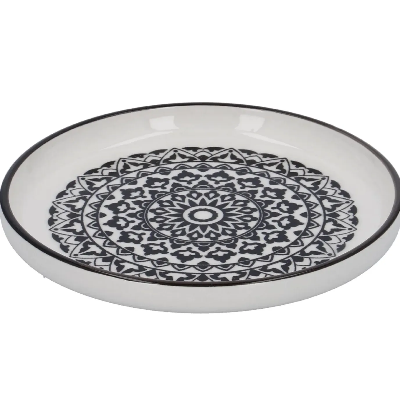 Teller China, Orient, Schw/wss, 16.5 Cm