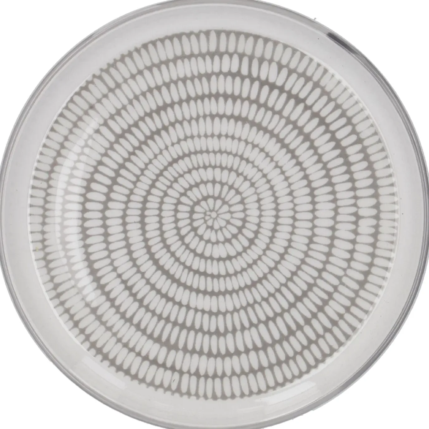 Teller China, Stäbchen/Kreis, Dunkelgrau/wss, 16.5 Cm