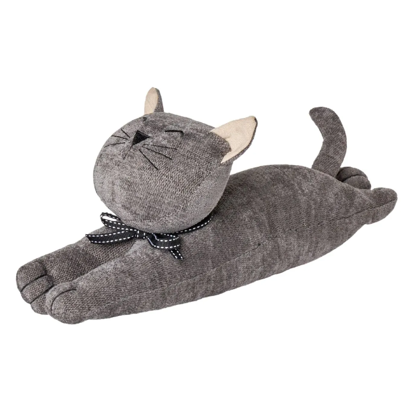 Türstopper Katze, Liegend/dunkelgrau, 38 Cm
