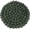Untersetzer Filzkugeln, Dunkelgrün , 20 Cm