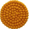 Untersetzer Filzkugeln, Gelb, 20 Cm