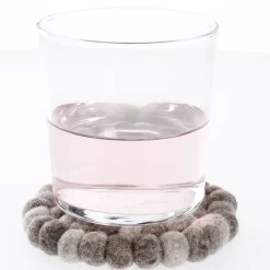 Untersetzer Filzkugeln, Taupe Mix, 10 Cm