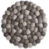 Untersetzer Filzkugeln, Taupe Mix, 20 Cm