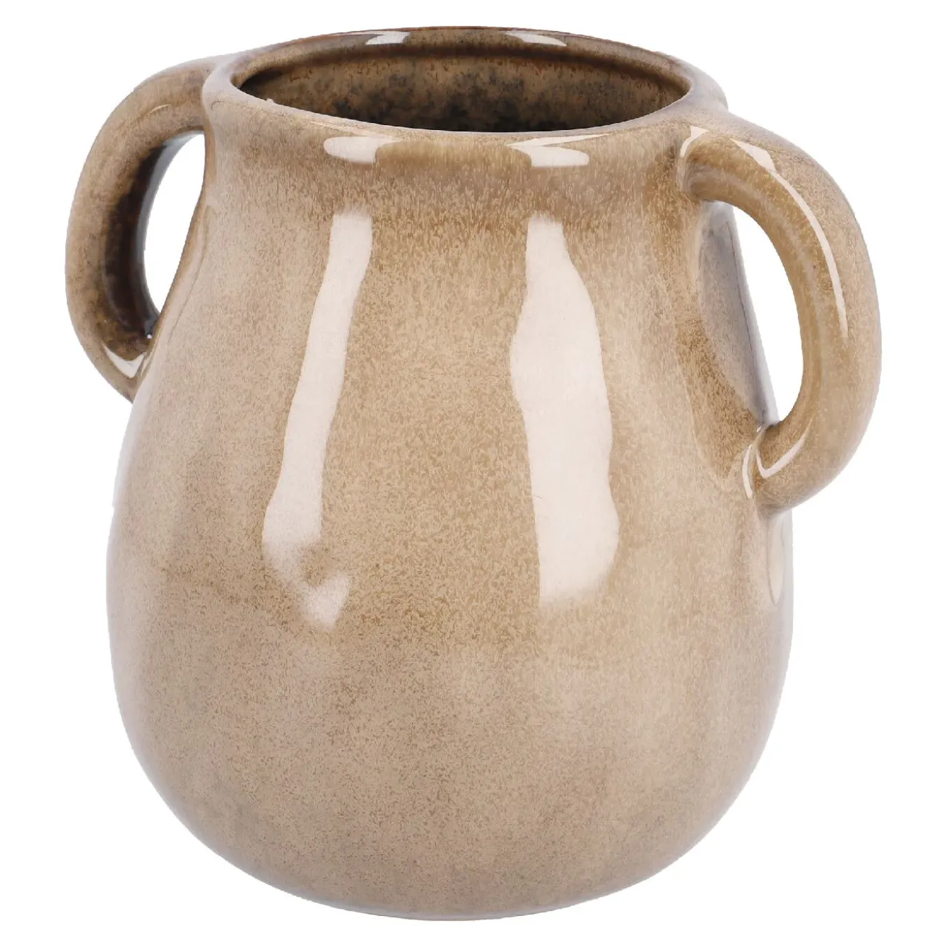 Vase Krug Mit Griffen, Creme, 14.5 Cm