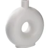 Vase Loch, Weiß, 20 Cm