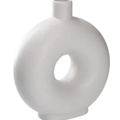 Vase Loch, Weiß, 20 Cm