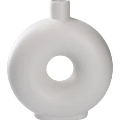 Vase Loch, Weiß, 20 Cm