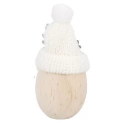 Wichtel Mütze/Geweih, Creme, 9 Cm