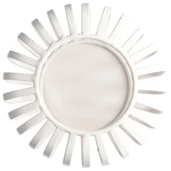 Windlicht Metall, Weiß, 10 X 8 Cm