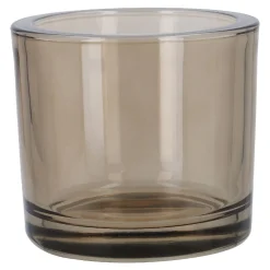 Windlicht Zylinder, Dick/taupe/transparent, 9 X 8 Cm
